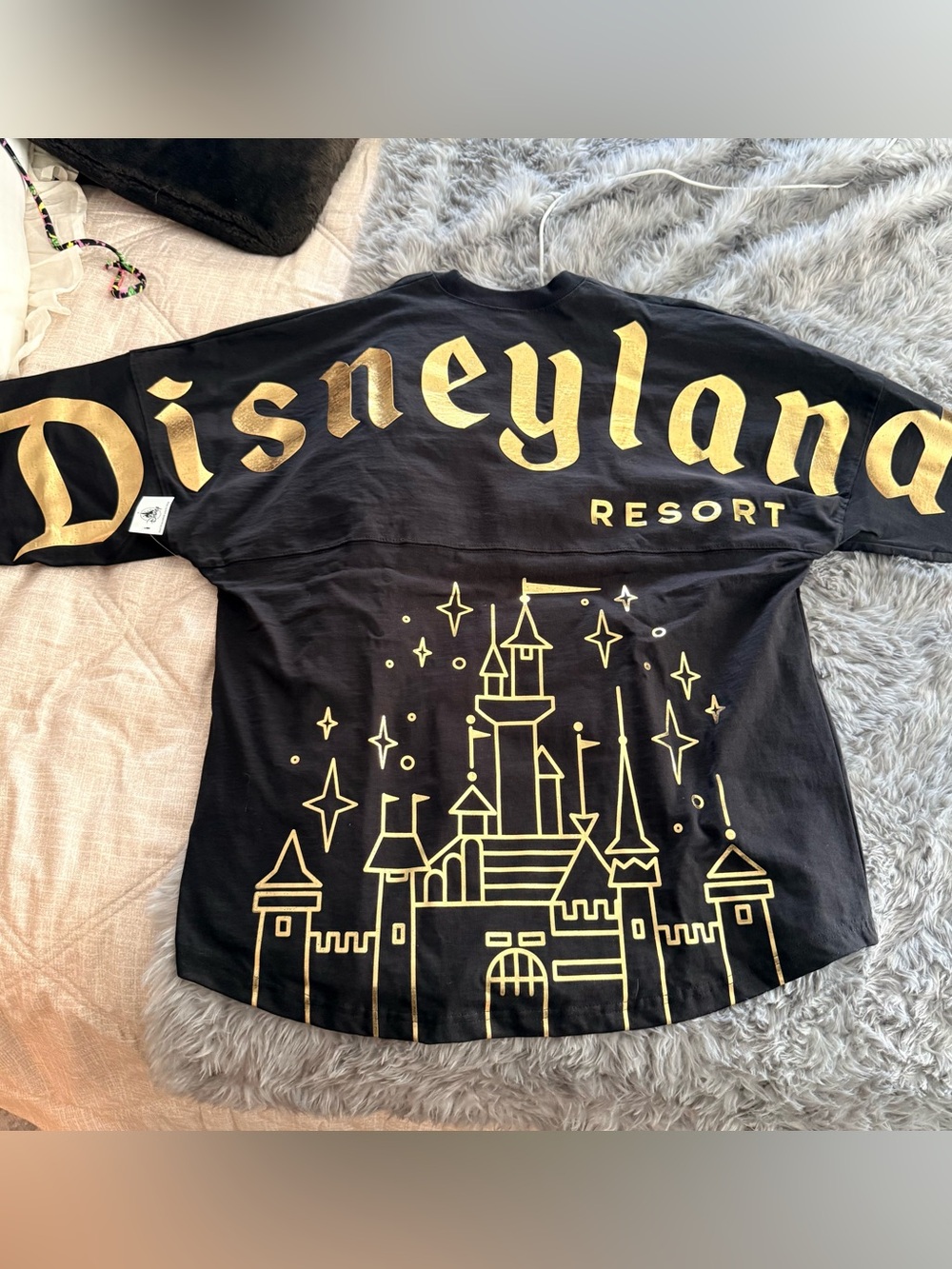 Disneyland resort black and gold castle spirit jersey